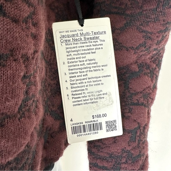 NWT!!! Lululemon Athletica women sweater size 4 Retail 168$ - Picture 2 of 10